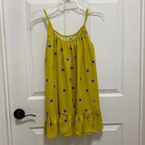 MISS LOOK top NEW Blouse size small Golden Yellow with brown polka dots cottonbl